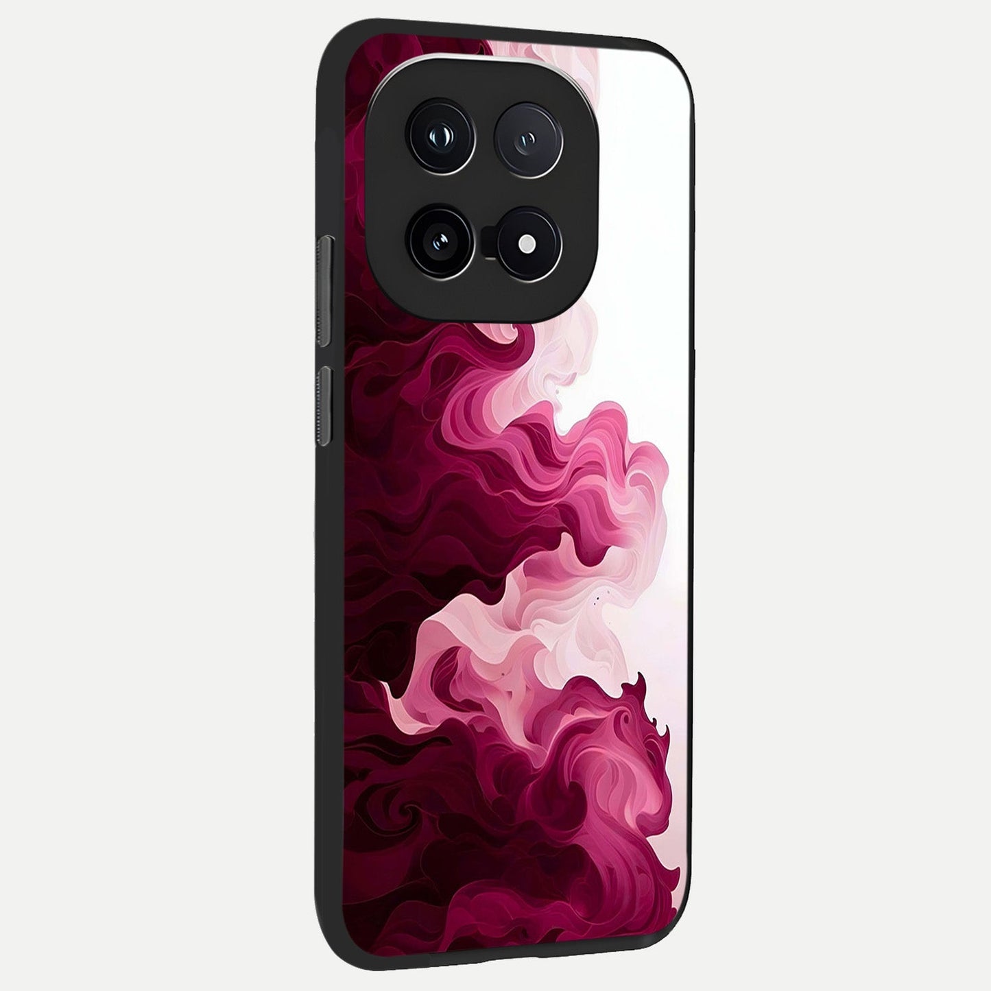 Crimson Wave Flow back cover for iQOO 15 slim fit glass case with vibrant aesthetic design