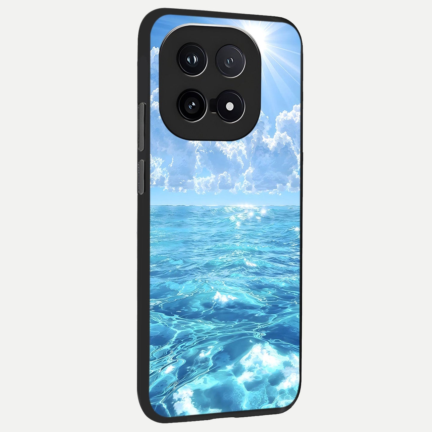 Endless Ocean Horizon back cover for iQOO 15 slim fit glass case with vibrant aesthetic design