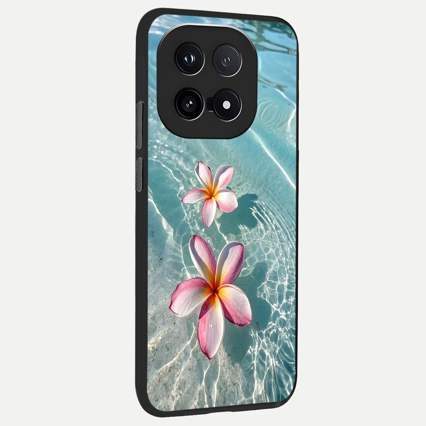 Floating Bloom Bliss back cover for iQOO 15 slim fit glass case with vibrant aesthetic design