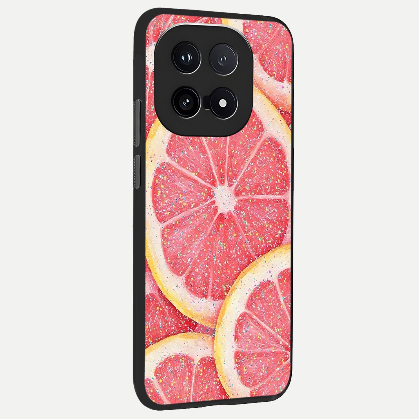 Glitter Grapefruit back cover for iQOO 15 slim fit glass case with vibrant aesthetic design