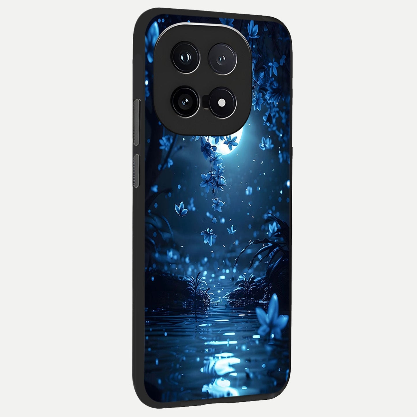 Moonlight Petal Dream back cover for iQOO 15 slim fit glass case with vibrant aesthetic design
