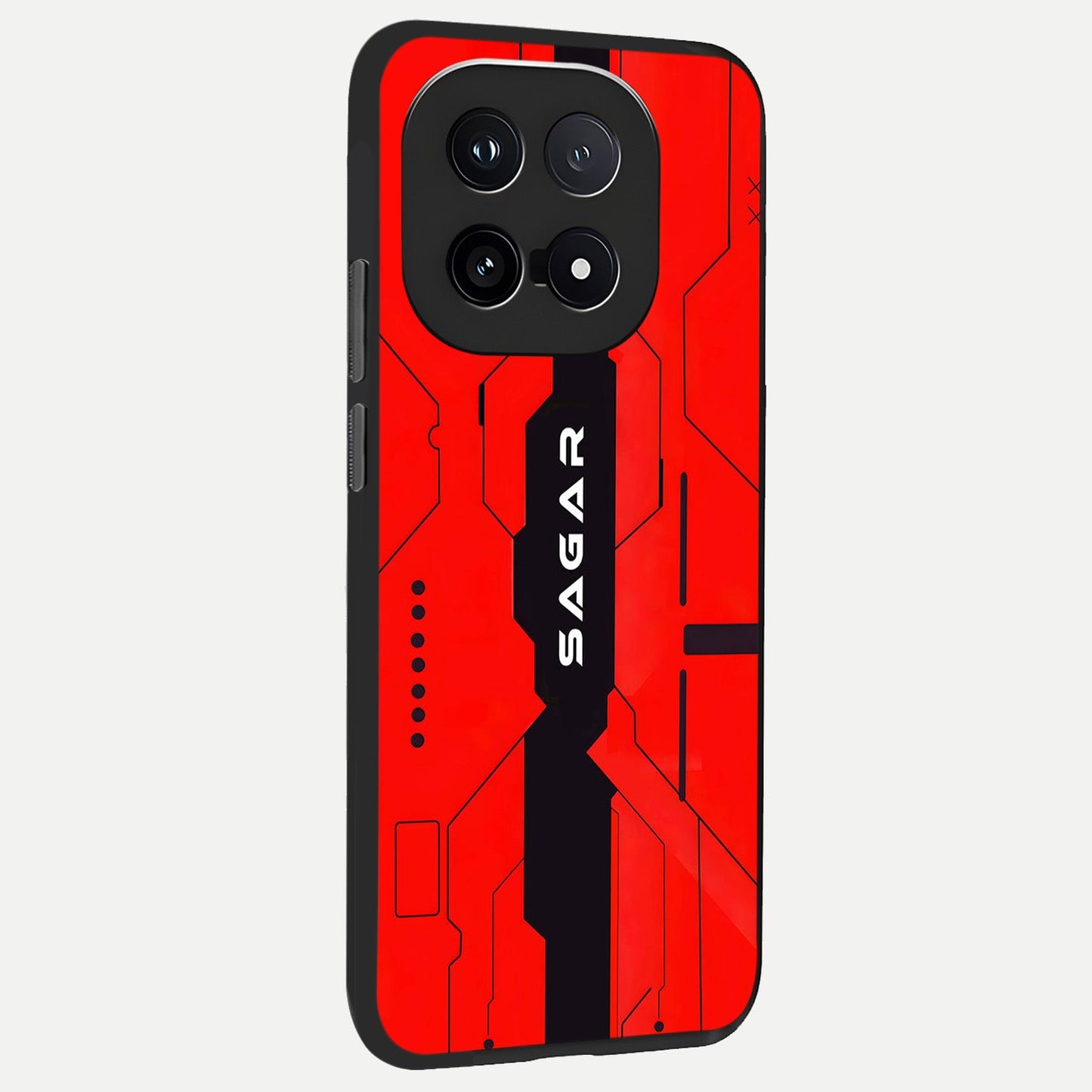Voltage Rise CYBERPUNK Custom Name back cover for iQOO 15 slim fit personalized glass case with bold cyberpunk design