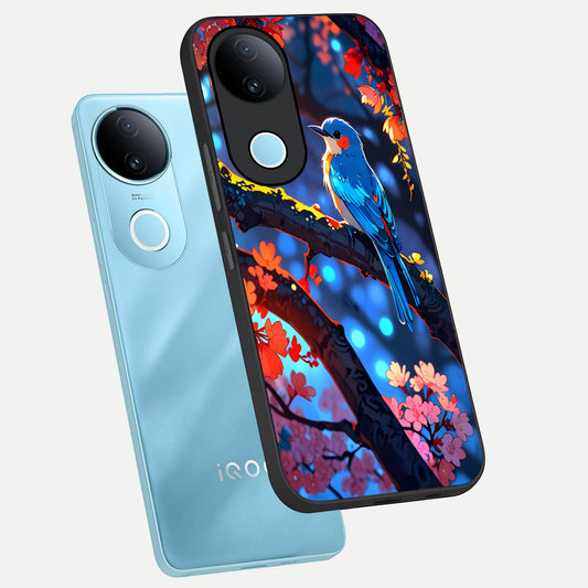 Blooming Water Drift phone case for iQOO Z10R showing premium glass back cover with detailed artwork