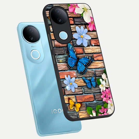 Brick Bloom Flight phone case for iQOO Z10R showing premium glass back cover with detailed artwork