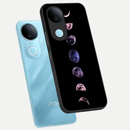 Crimson All Planets phone case for iQOO Z10R showing premium glass back cover with detailed artwork