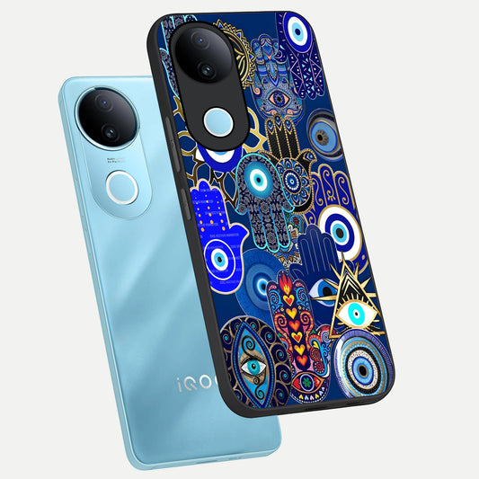 Mystic Palm Guard phone case for iQOO Z10R showing premium glass back cover with detailed artwork