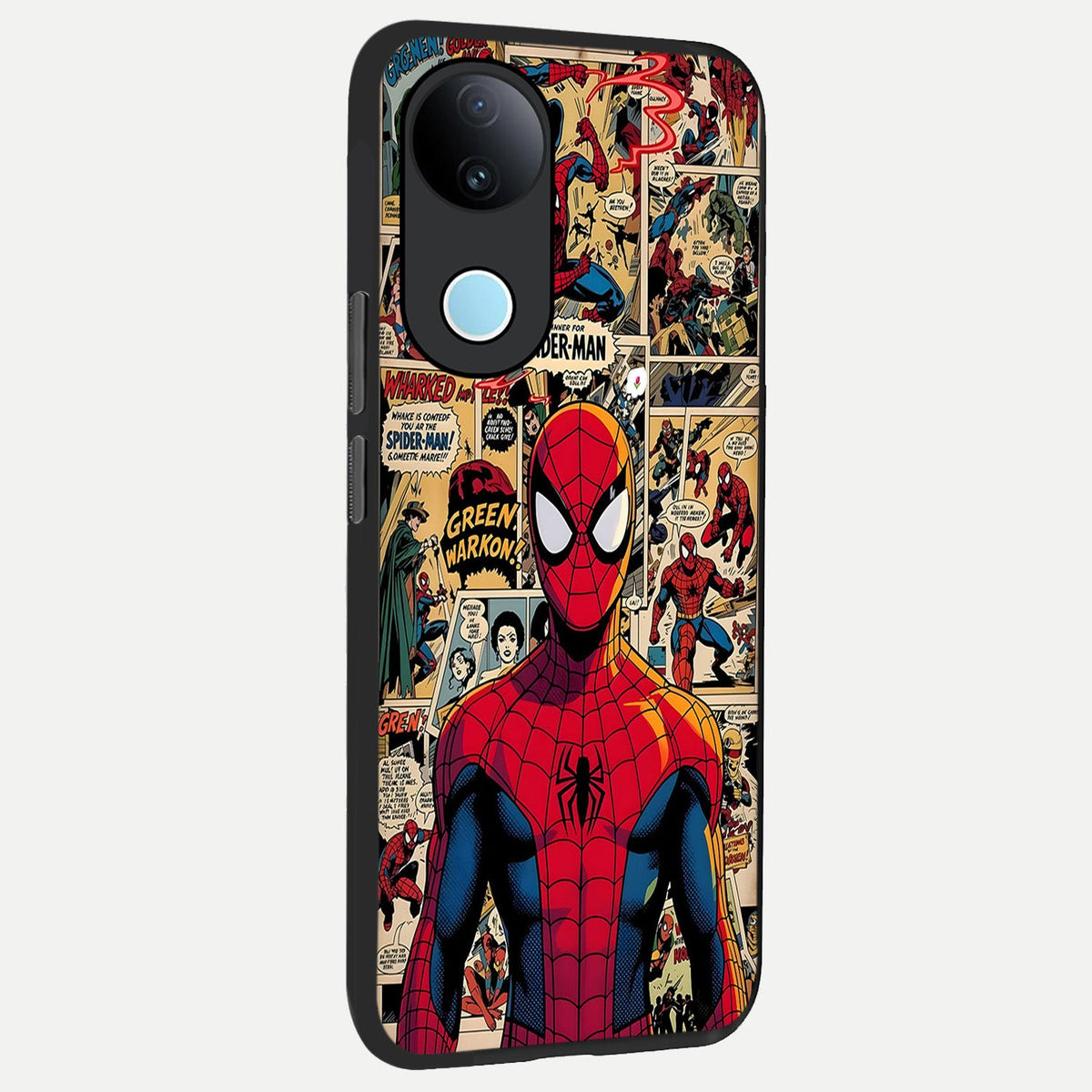 Aesthetic Spider back cover For iQOO Z10R 5G slim fit glass case with vibrant aesthetic design