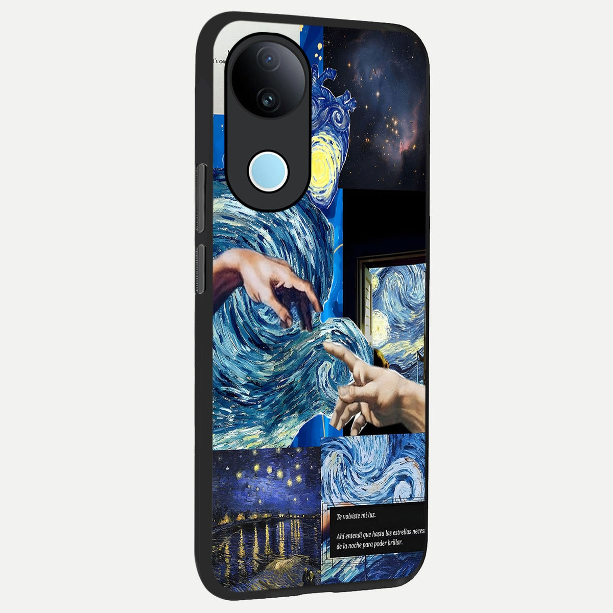 Aesthetic Vando Hands back cover For iQOO Z10R 5G slim fit glass case with vibrant aesthetic design