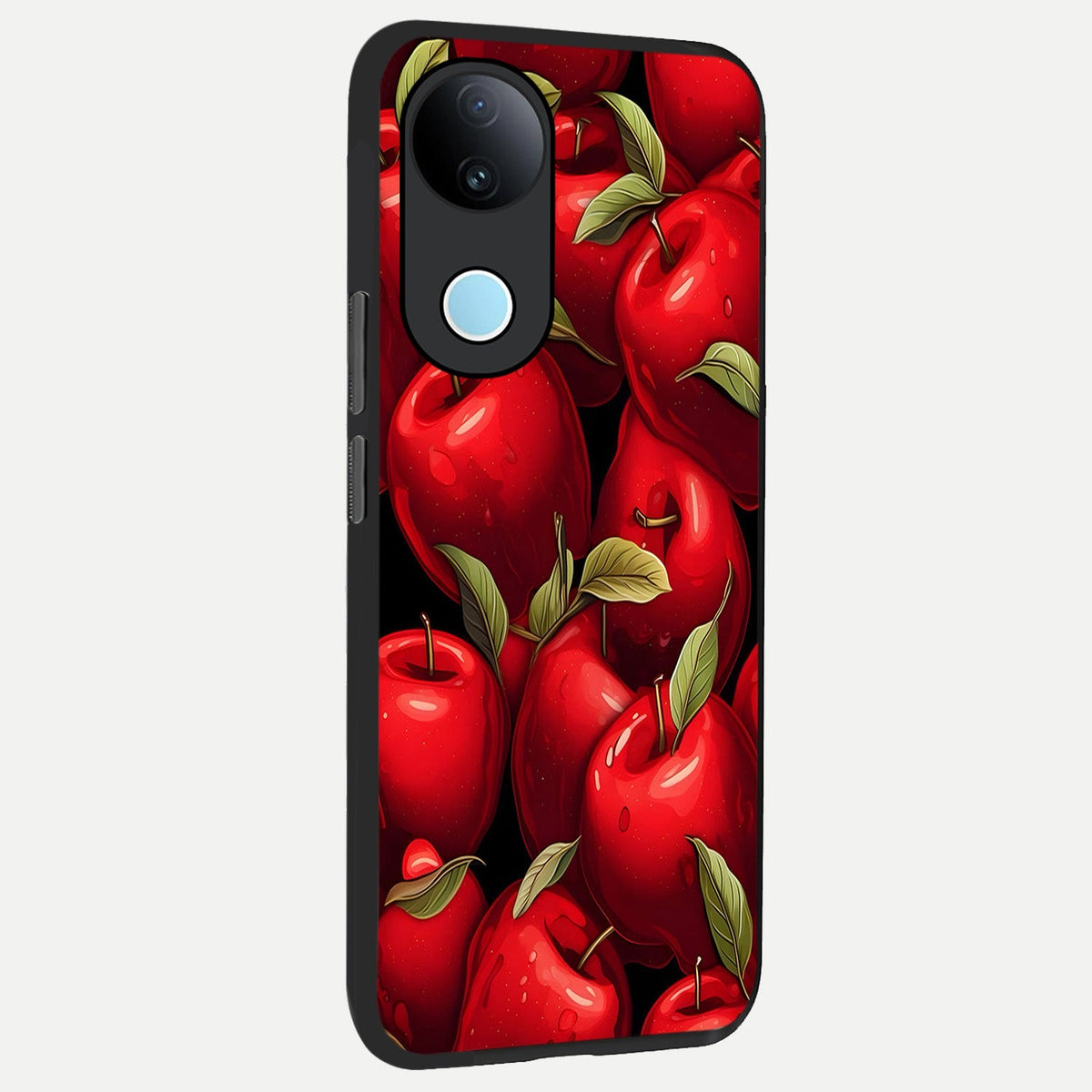 Apple Pattern back cover For iQOO Z10R 5G slim fit glass case with vibrant aesthetic design