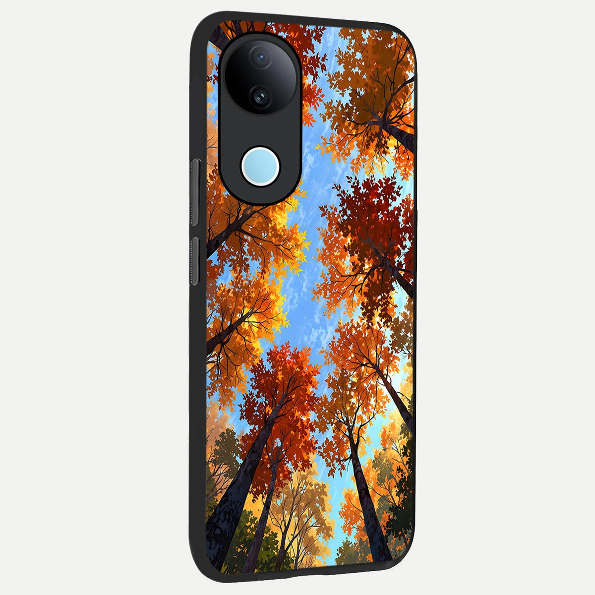 Autumn Sky Rise back cover For iQOO Z10R 5G slim fit glass case with vibrant aesthetic design