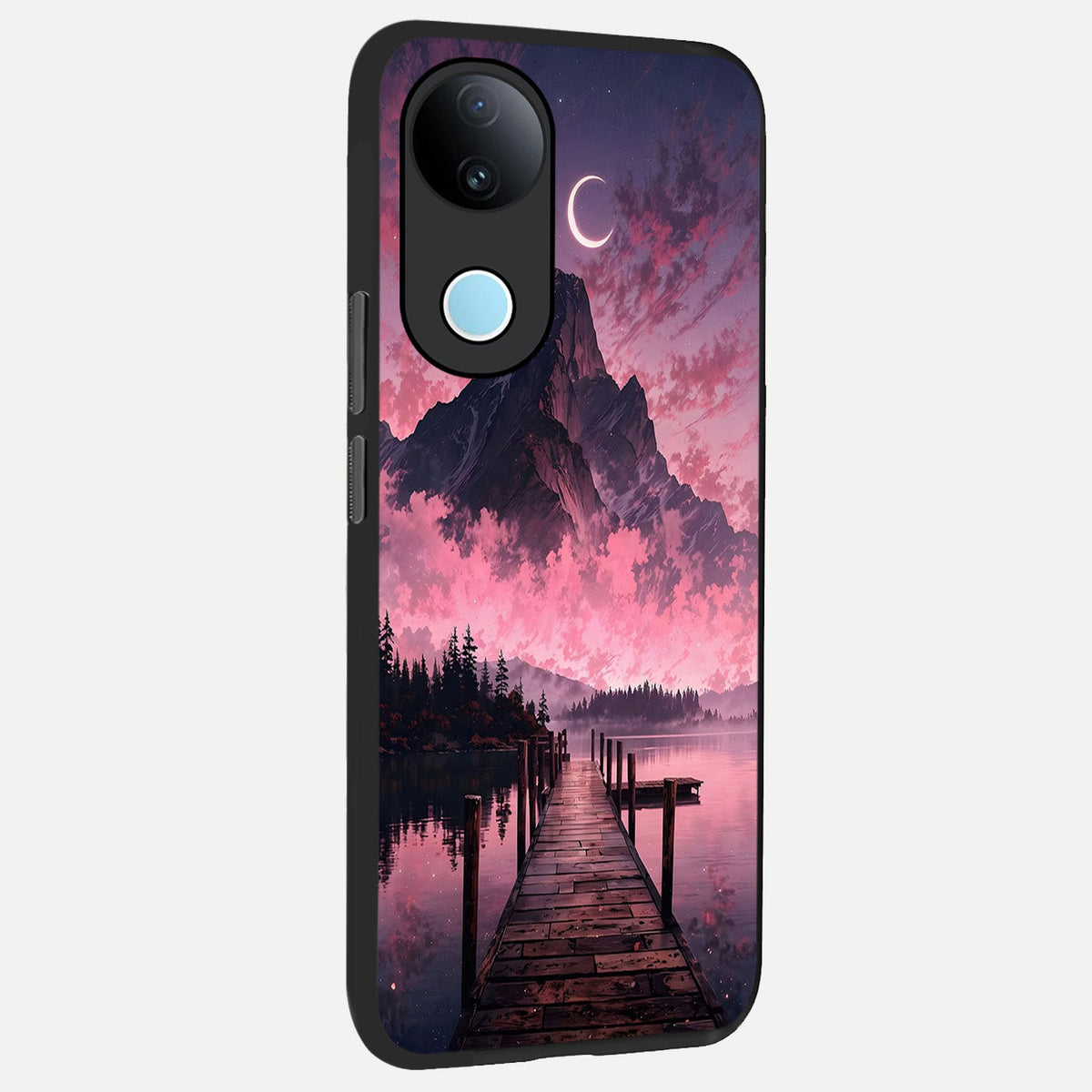Beautiful Mountain View back cover For iQOO Z10R 5G slim fit glass case with vibrant aesthetic design
