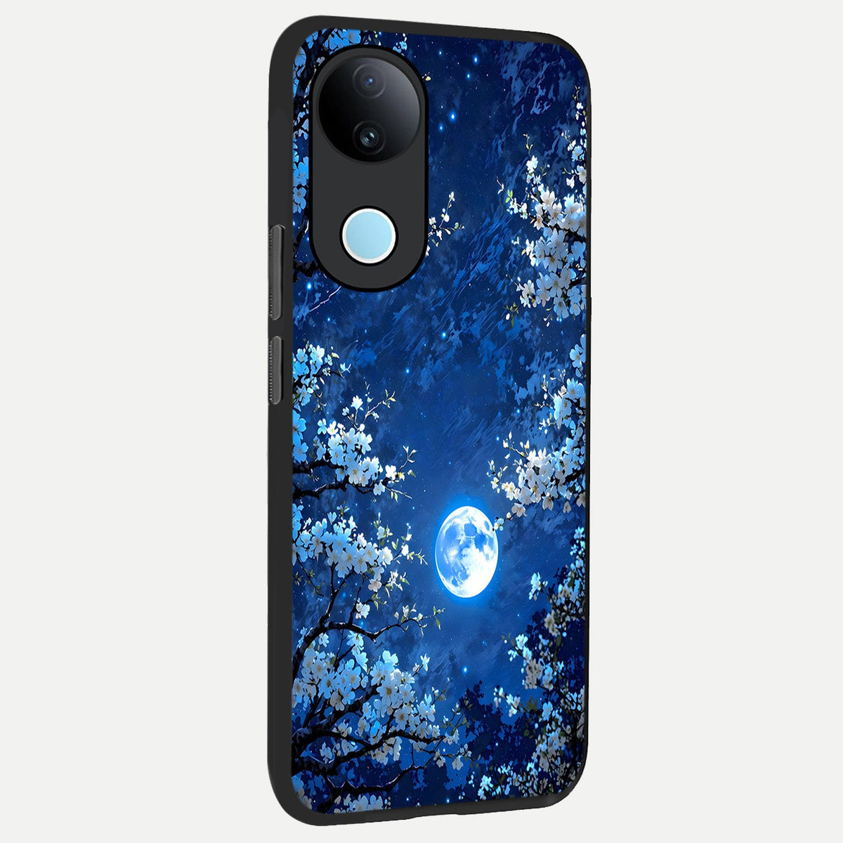 Blossom Moonlight Sky back cover For iQOO Z10R 5G slim fit glass case with vibrant aesthetic design