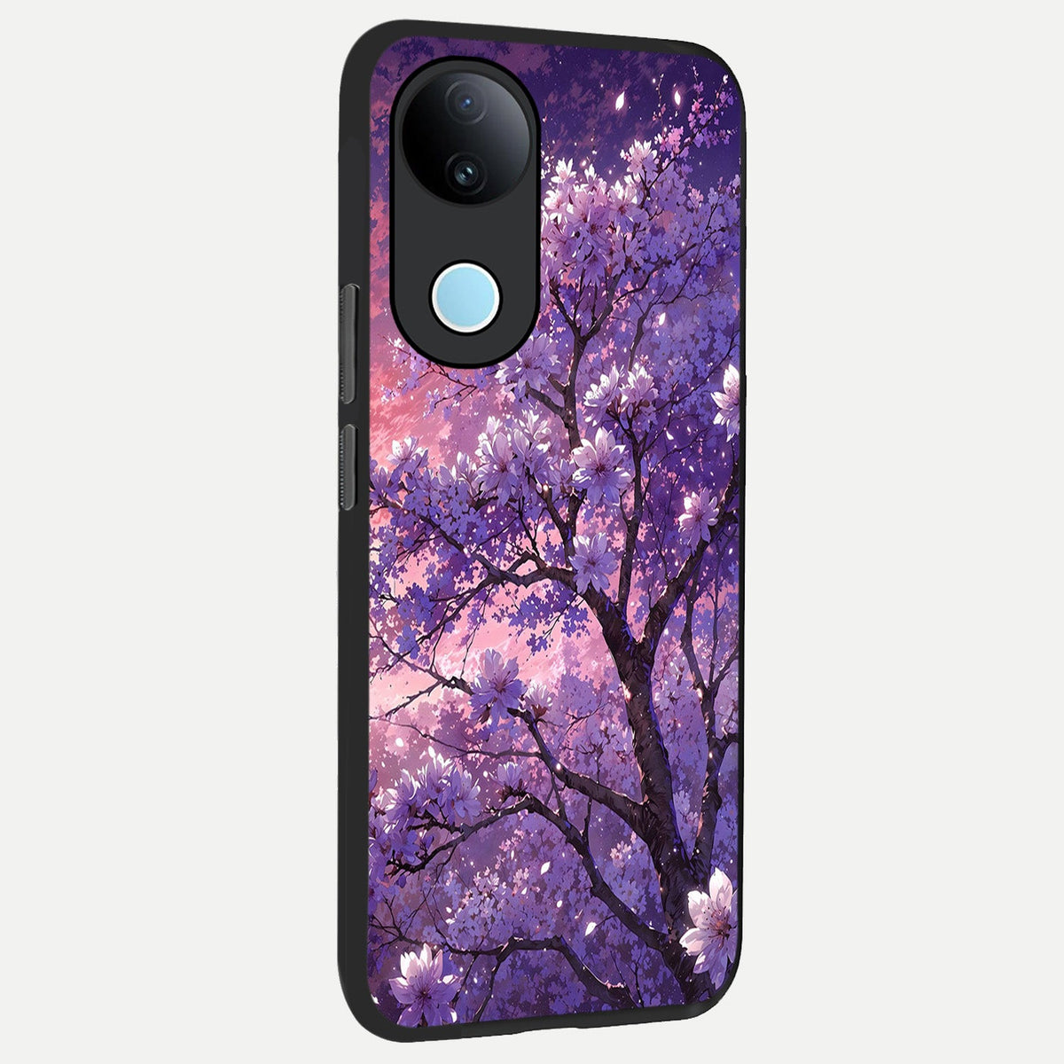 Blossom Tree back cover For iQOO Z10R 5G slim fit glass case with vibrant aesthetic design