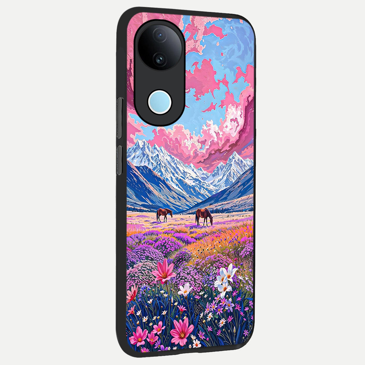 Blossom Valley Dream back cover For iQOO Z10R 5G slim fit glass case with vibrant aesthetic design