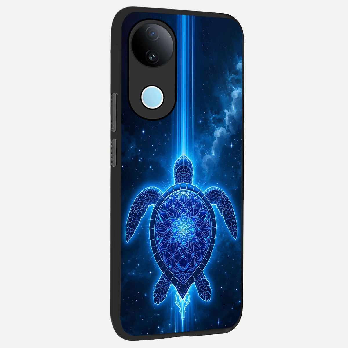 Blue Galaxy Turtle back cover For iQOO Z10R 5G slim fit glass case with vibrant aesthetic design