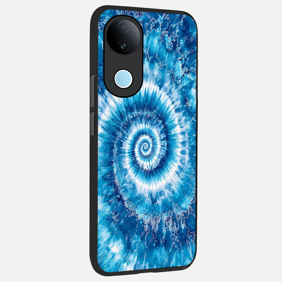 Blue Galaxy Wave back cover For iQOO Z10R 5G slim fit glass case with vibrant aesthetic design