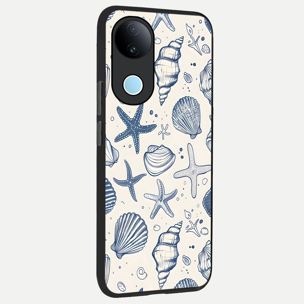 Blue Ocean Outline back cover For iQOO Z10R 5G slim fit glass case with vibrant aesthetic design