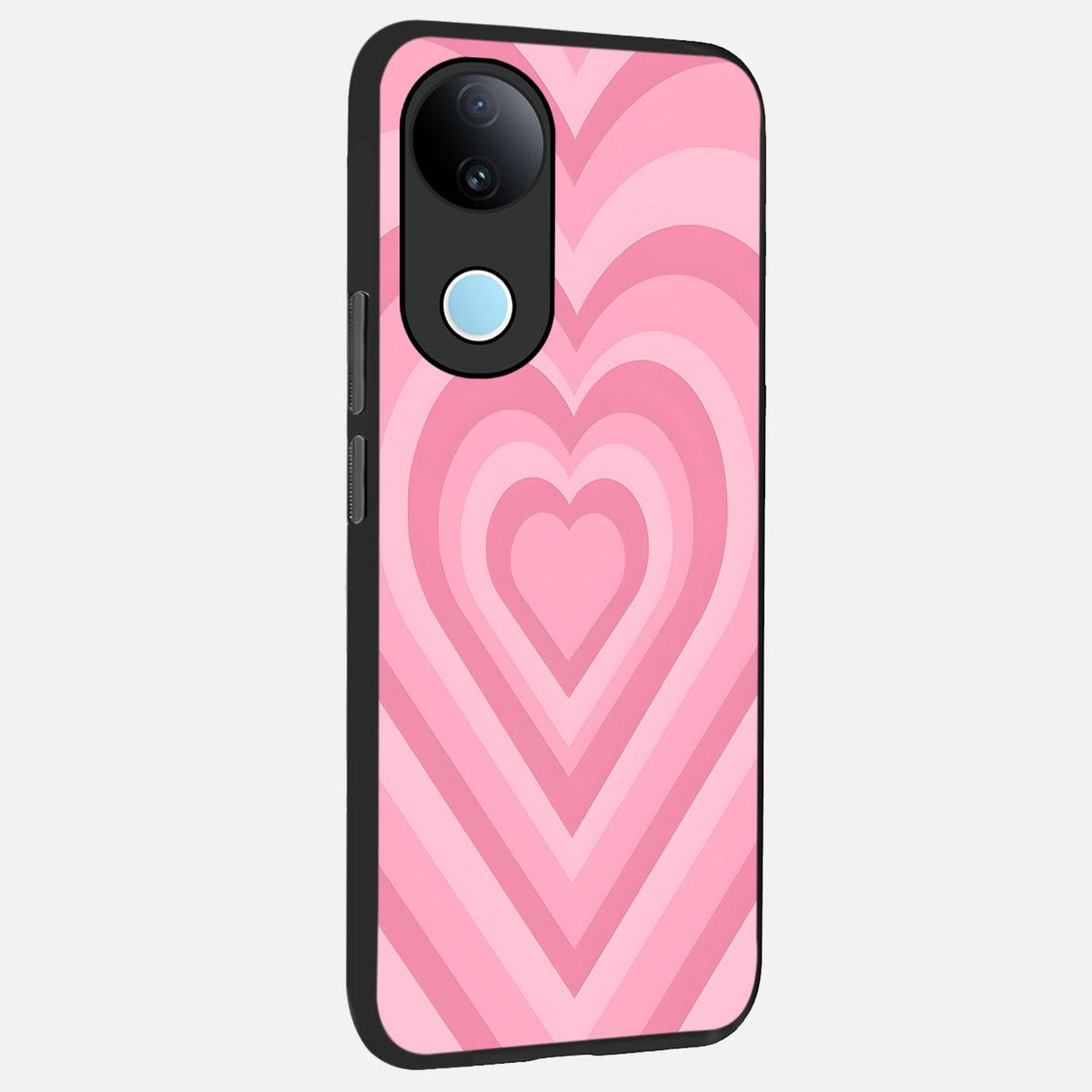 Blush Heart Waves back cover For iQOO Z10R 5G slim fit glass case with vibrant aesthetic design