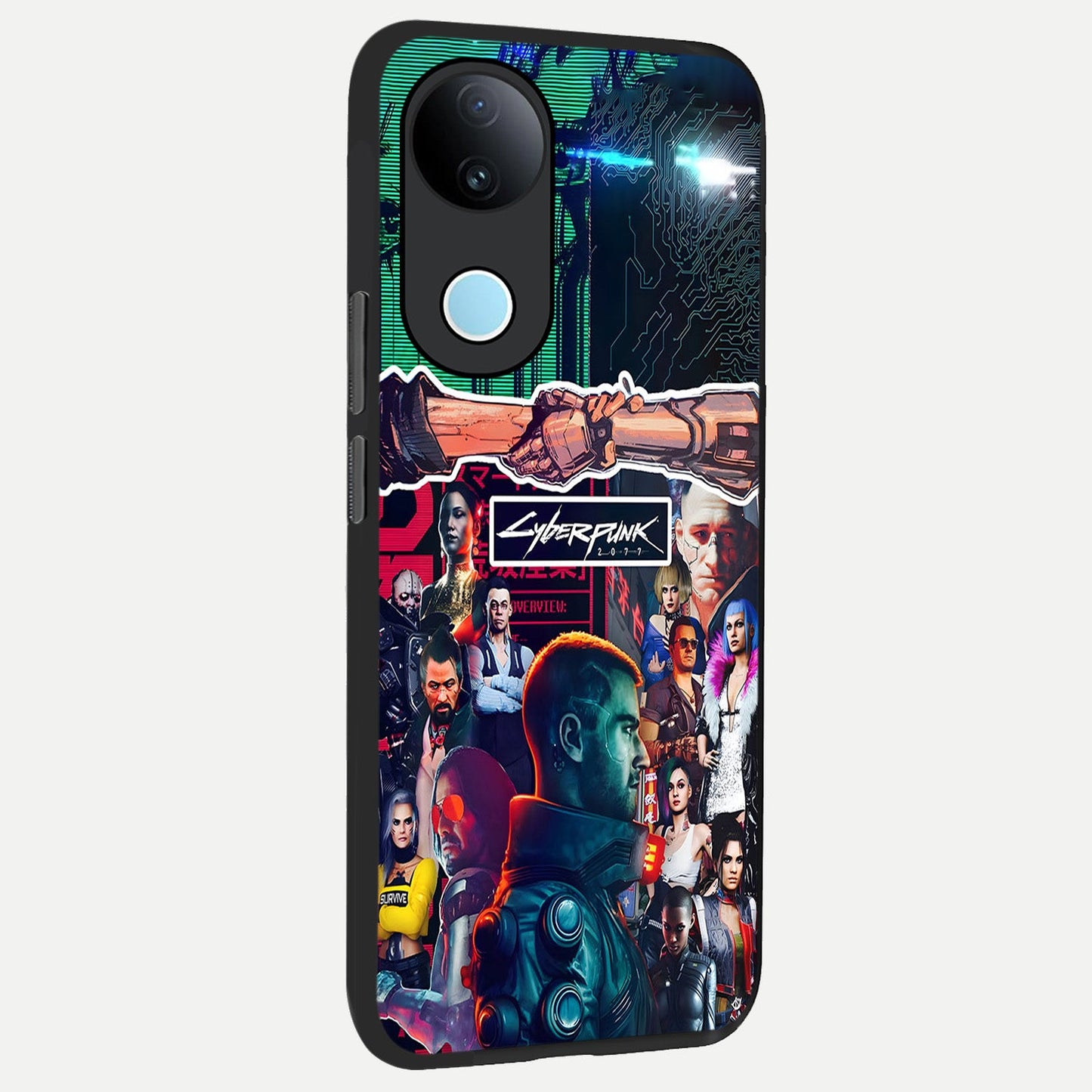 CYBERPUNK Legacy back cover for iQOO Z10R slim fit glass case with vibrant aesthetic design
