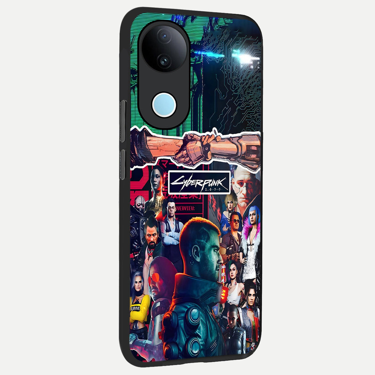 CYBERPUNK Legacy back cover For iQOO Z10R 5G slim fit glass case with vibrant aesthetic design