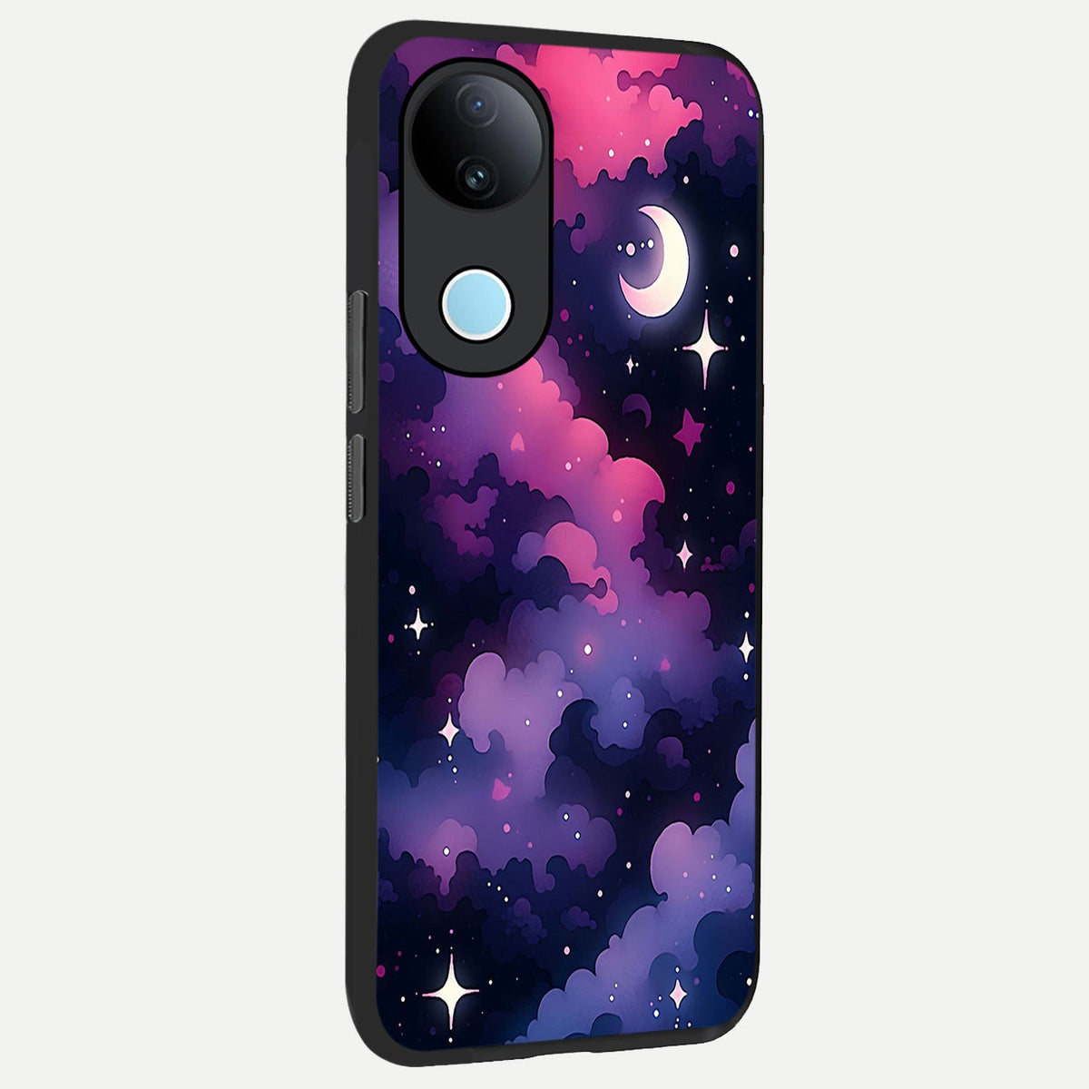Celestial Moon Magic back cover For iQOO Z10R 5G slim fit glass case with vibrant aesthetic design