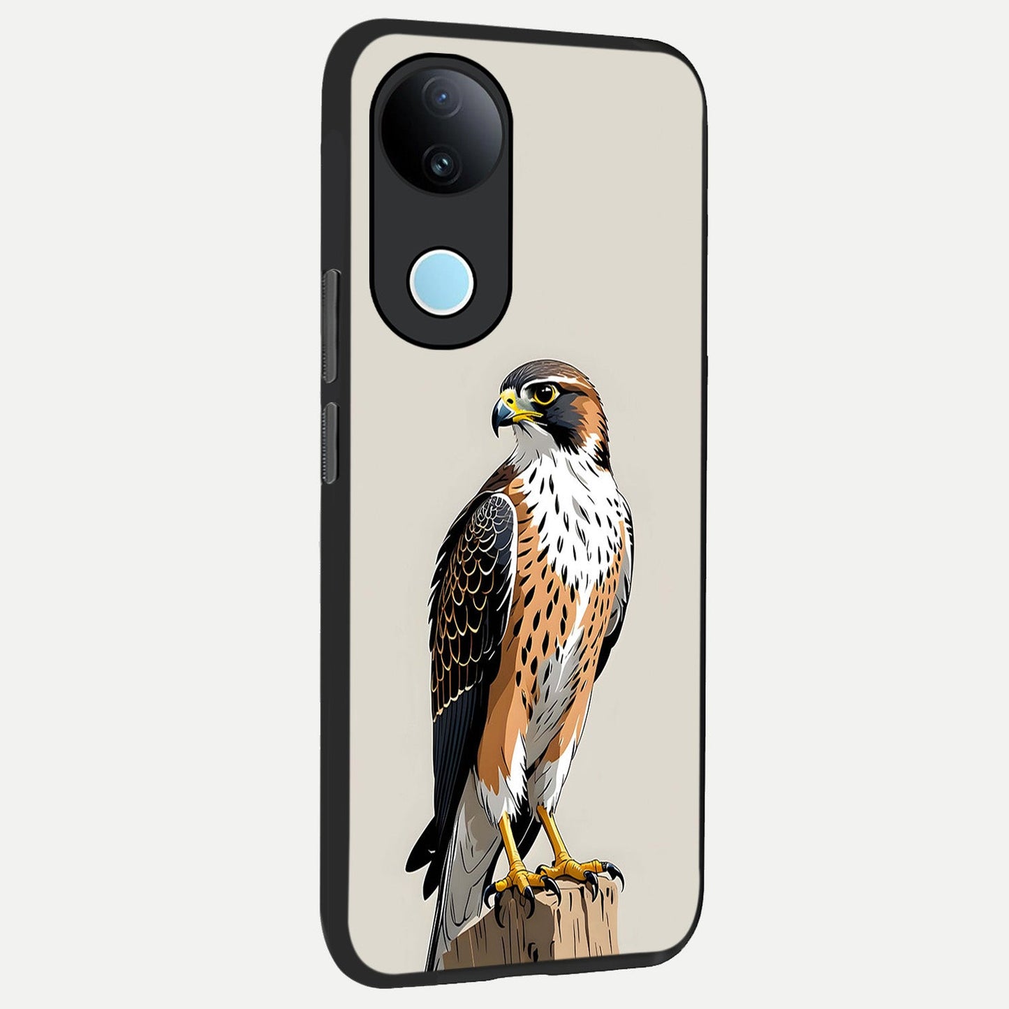 Clever Eagle back cover for iQOO Z10R slim fit glass case with vibrant aesthetic design