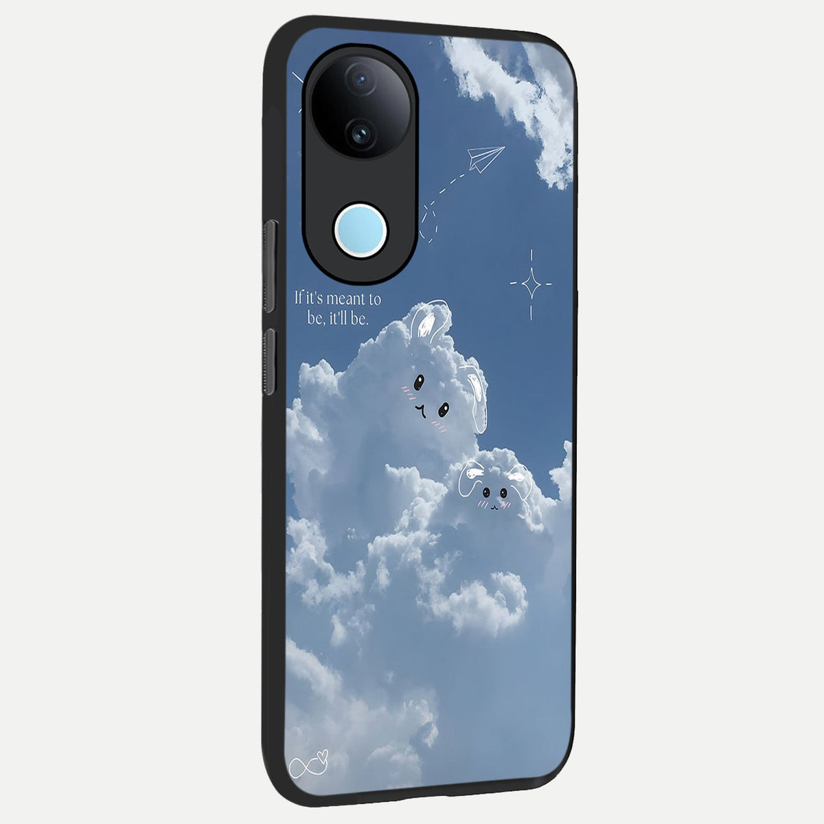 Cloud Bunny Dreams back cover For iQOO Z10R 5G slim fit glass case with vibrant aesthetic design