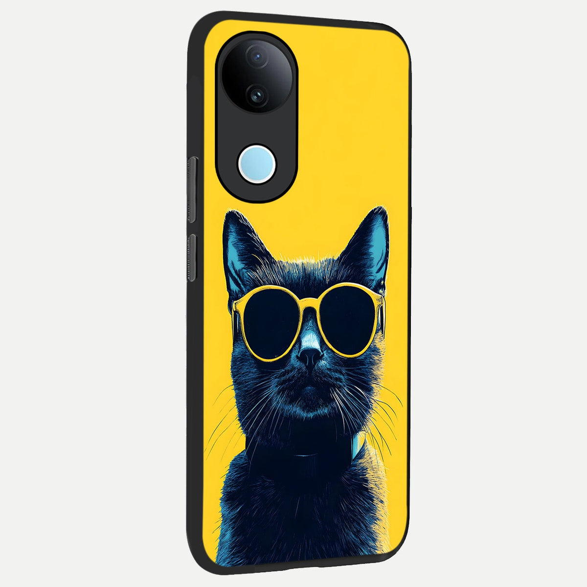 Cool Cat Vibes back cover For iQOO Z10R 5G slim fit glass case with vibrant aesthetic design