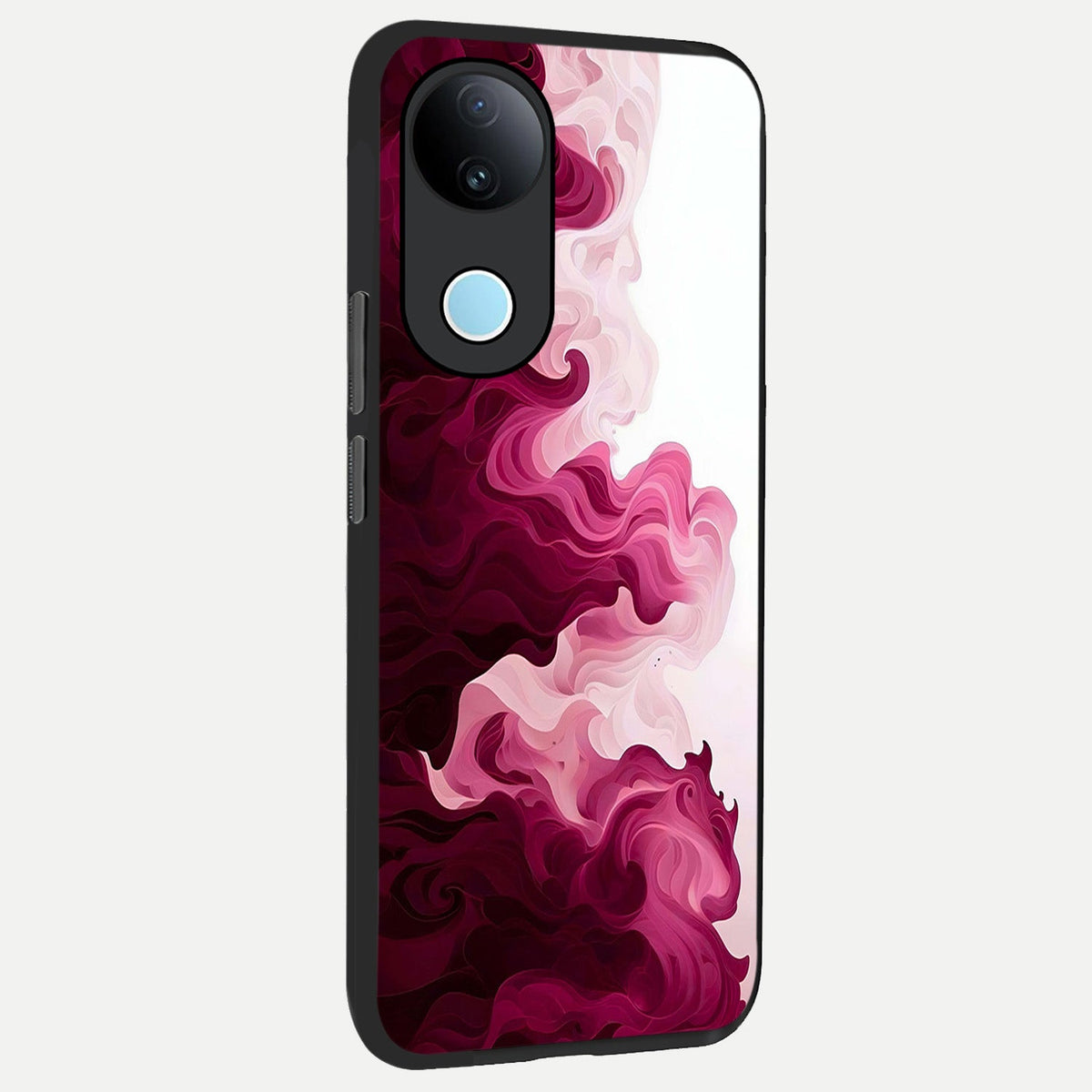 Crimson Wave Flow back cover For iQOO Z10R 5G slim fit glass case with vibrant aesthetic design