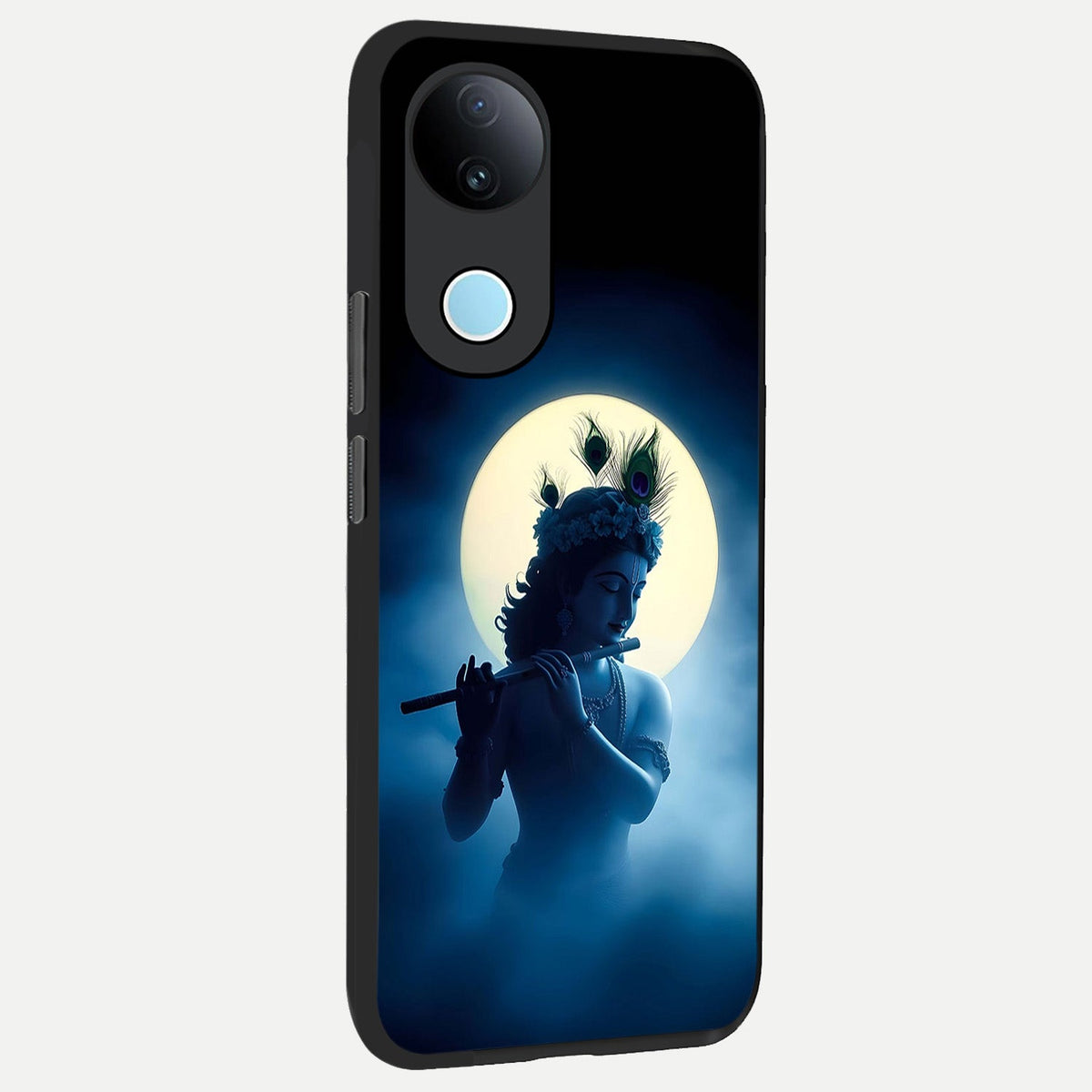 Divine Moon Flute back cover For iQOO Z10R 5G slim fit glass case with vibrant aesthetic design