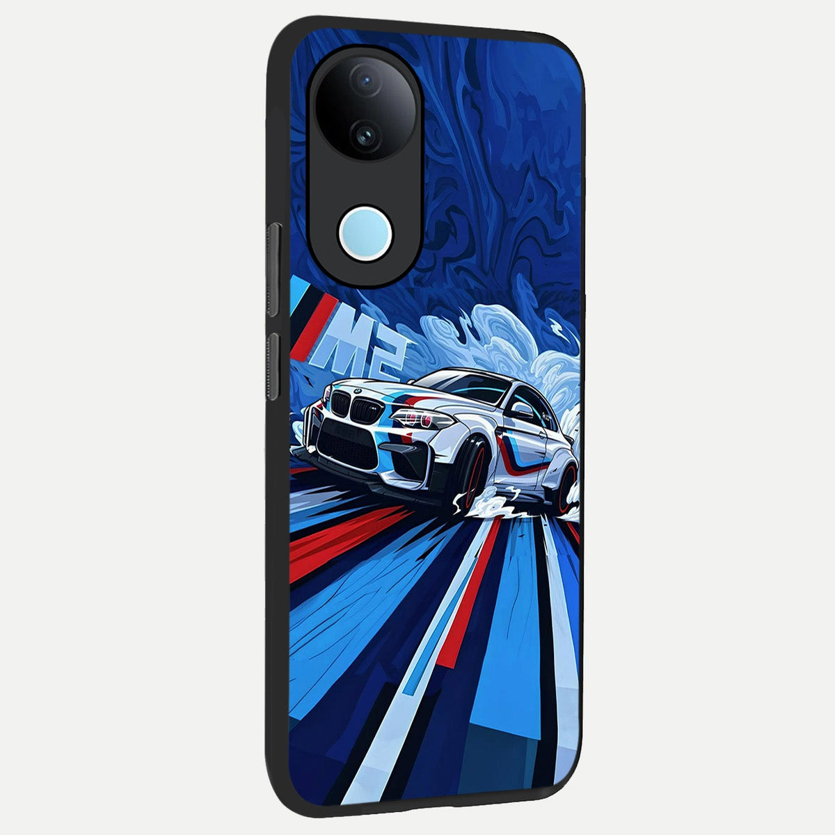 Drift Power Rush back cover For iQOO Z10R 5G slim fit glass case with vibrant aesthetic design