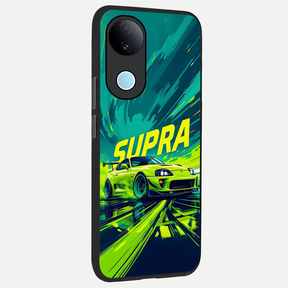Electric Supra Thunder back cover For iQOO Z10R 5G slim fit glass case with vibrant aesthetic design