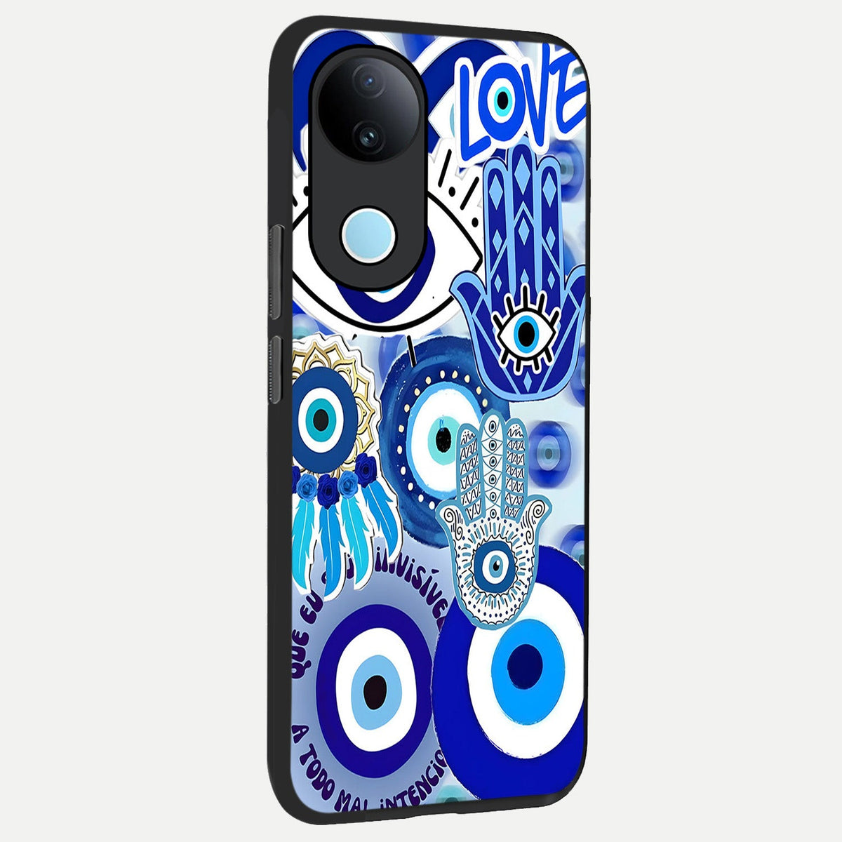 Evil Eyes Dream back cover For iQOO Z10R 5G slim fit glass case with vibrant aesthetic design