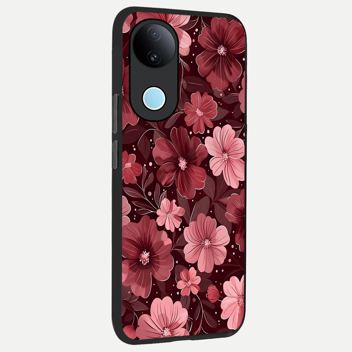Flower Blush Bloom back cover For iQOO Z10R 5G slim fit glass case with vibrant aesthetic design