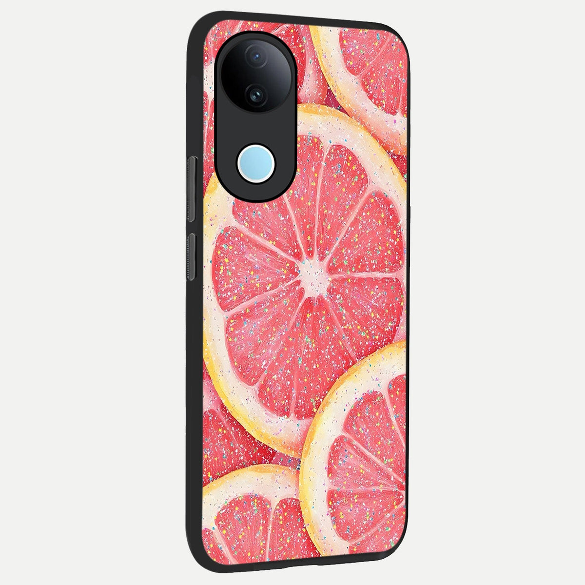 Glitter Grapefruit back cover For iQOO Z10R 5G slim fit glass case with vibrant aesthetic design