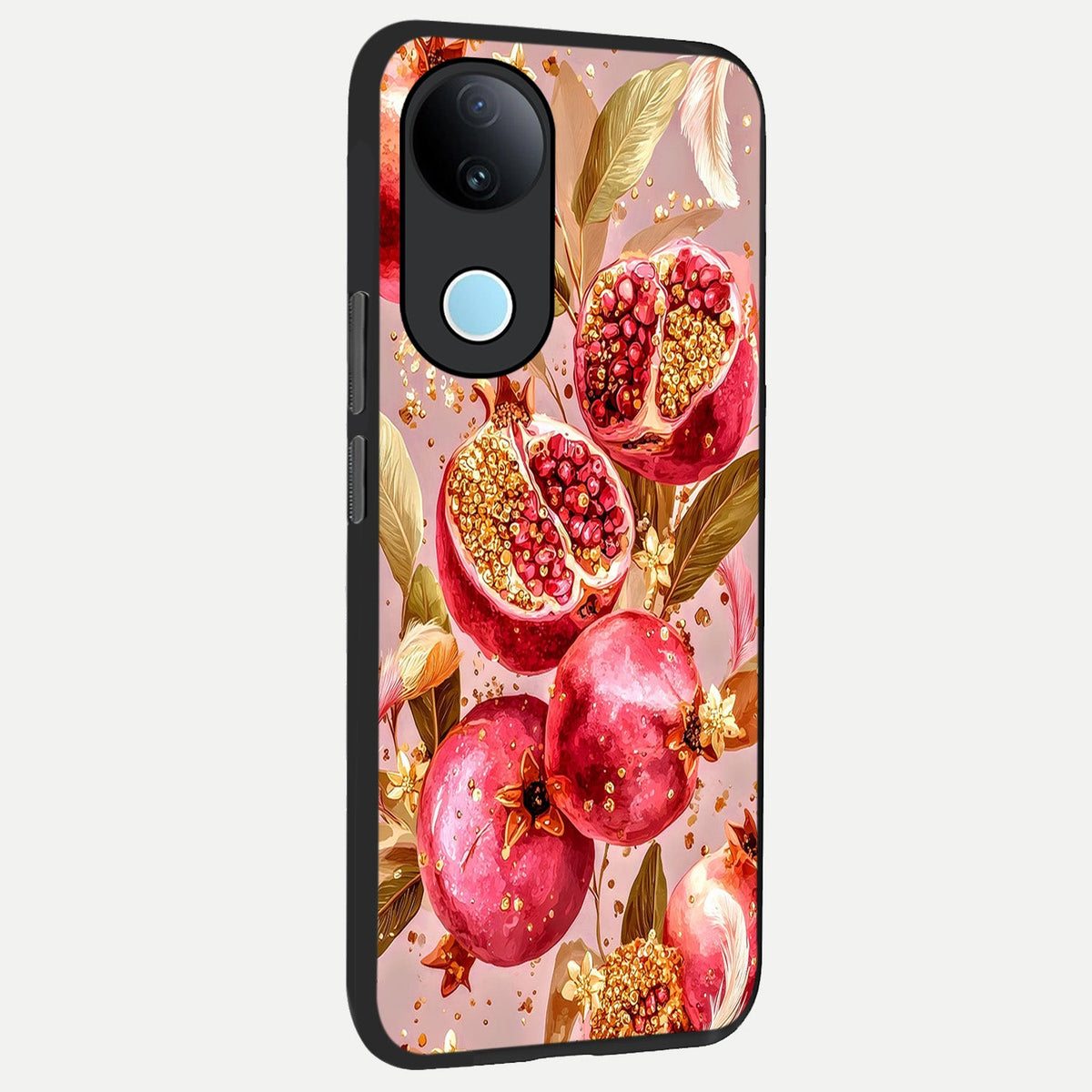 Golden Bloom Glow back cover For iQOO Z10R 5G slim fit glass case with vibrant aesthetic design