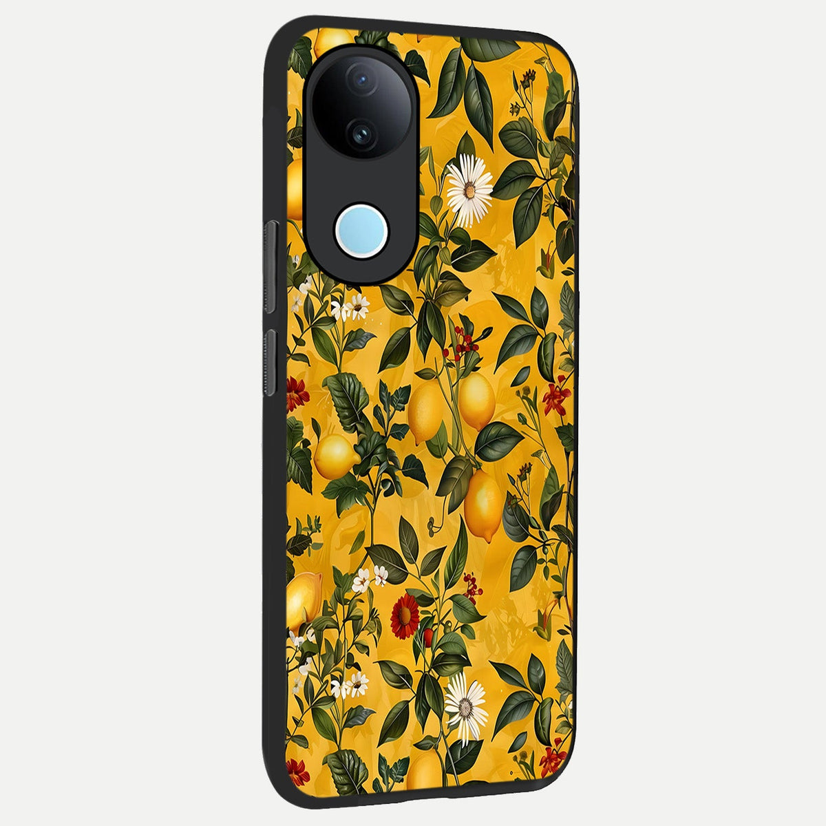 Golden Lemon Field back cover For iQOO Z10R 5G slim fit glass case with vibrant aesthetic design