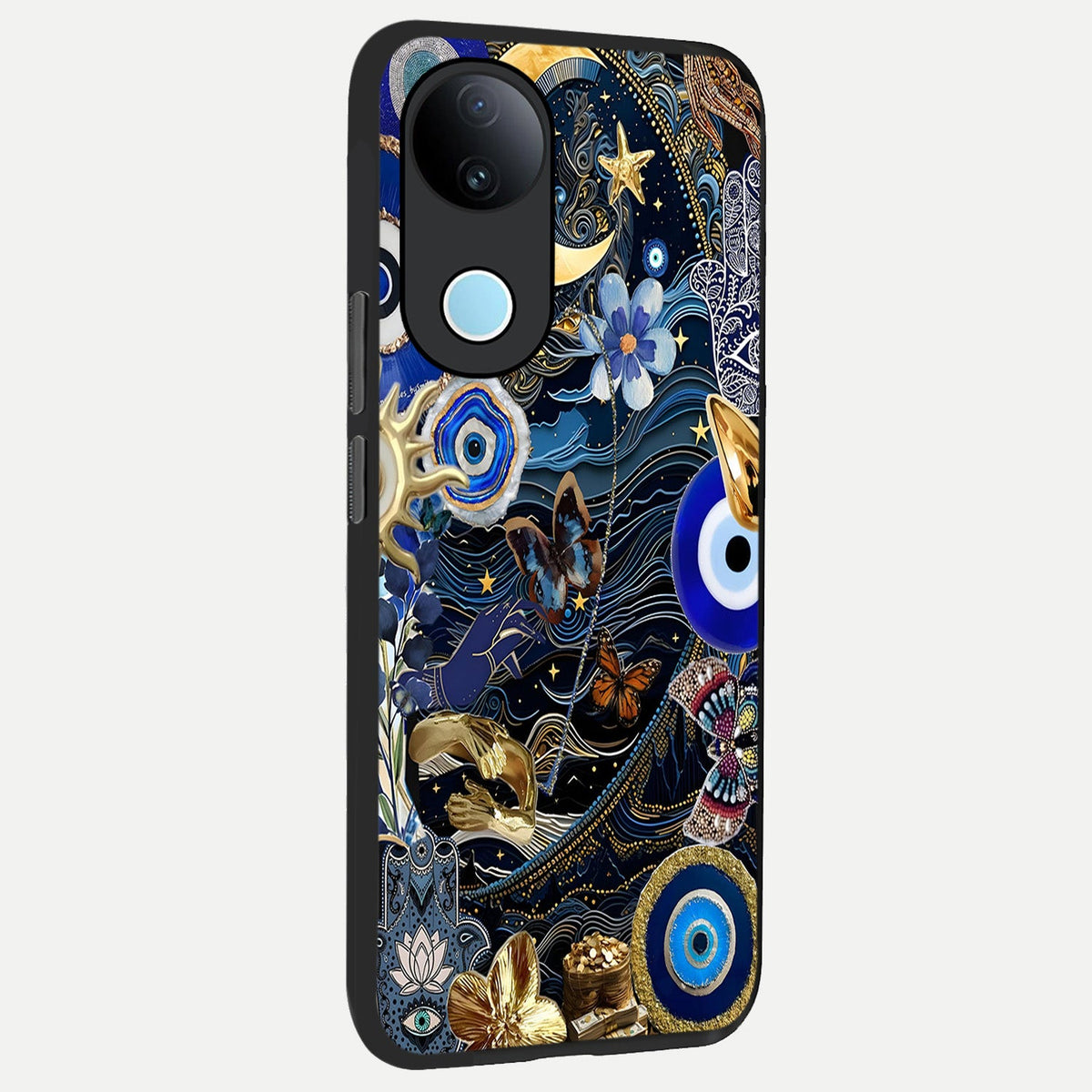 Golden Moon Magic back cover For iQOO Z10R 5G slim fit glass case with vibrant aesthetic design