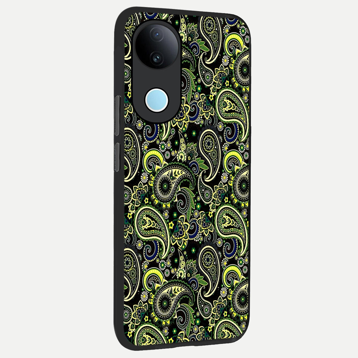 Green Lemon back cover For iQOO Z10R 5G slim fit glass case with vibrant aesthetic design