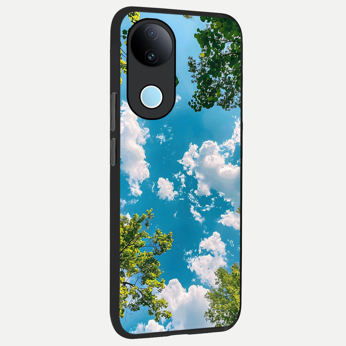 Green Moon Energy back cover For iQOO Z10R 5G slim fit glass case with vibrant aesthetic design
