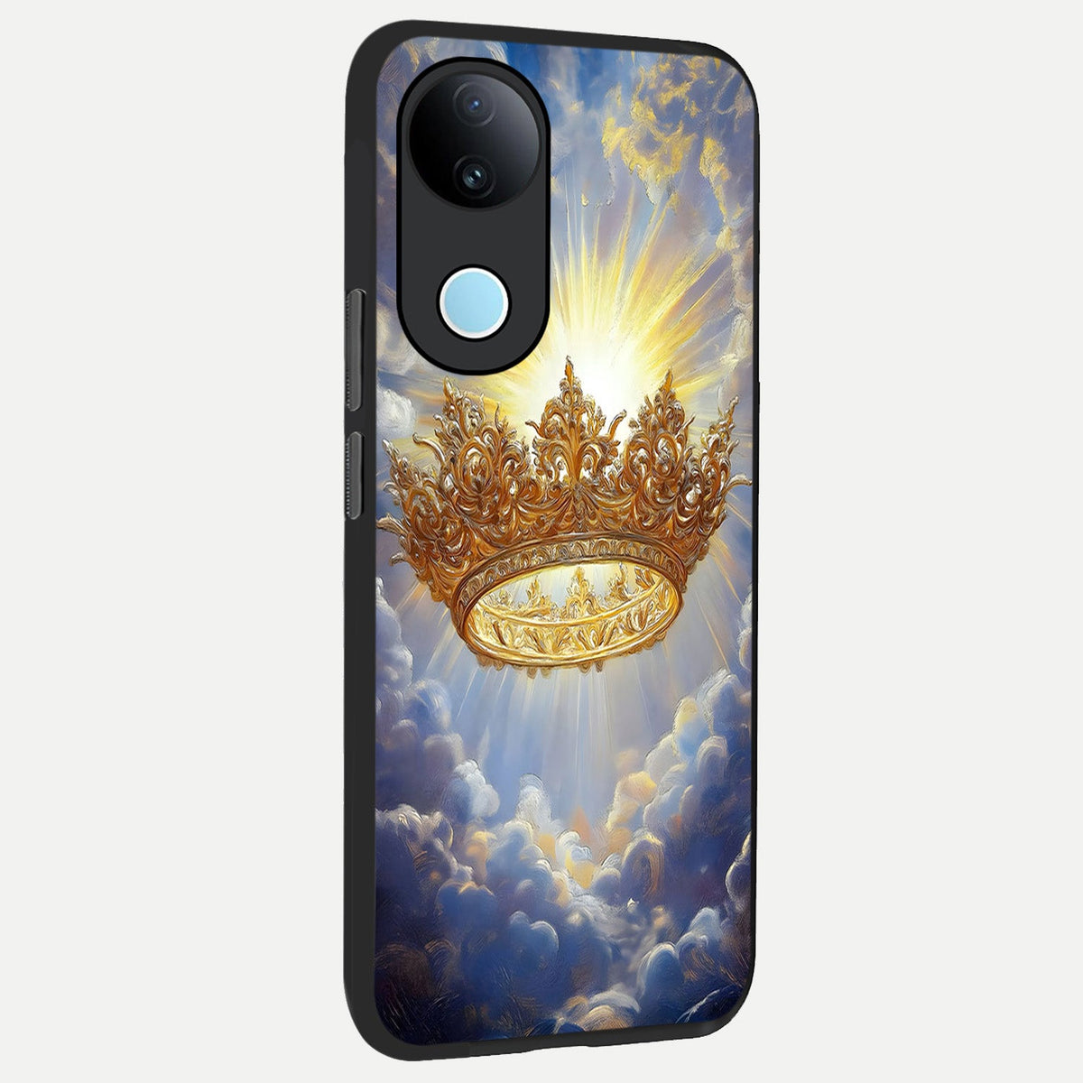 Heavenly Crown Light back cover For iQOO Z10R 5G slim fit glass case with vibrant aesthetic design