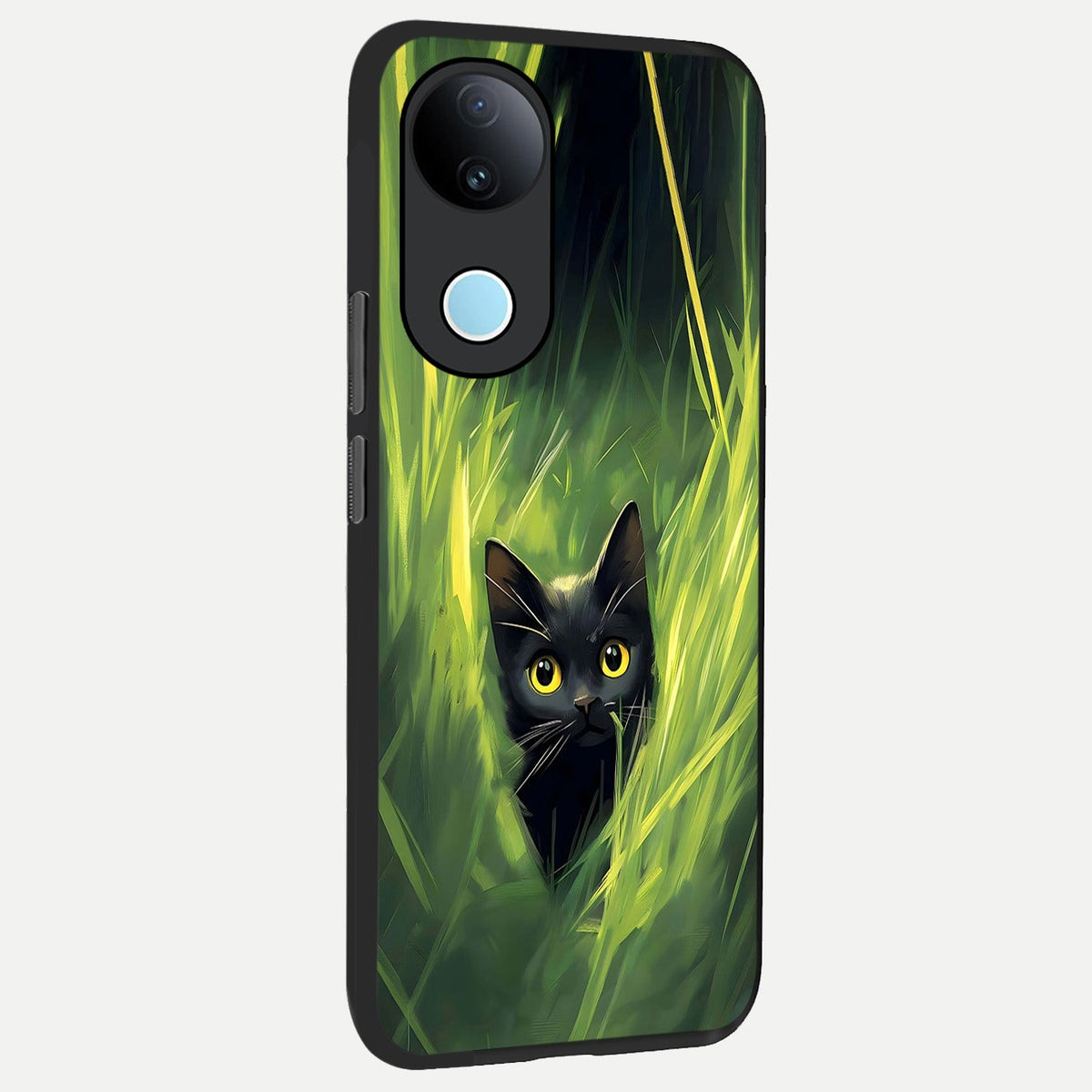 Hidden Cat Whisper back cover For iQOO Z10R 5G slim fit glass case with vibrant aesthetic design