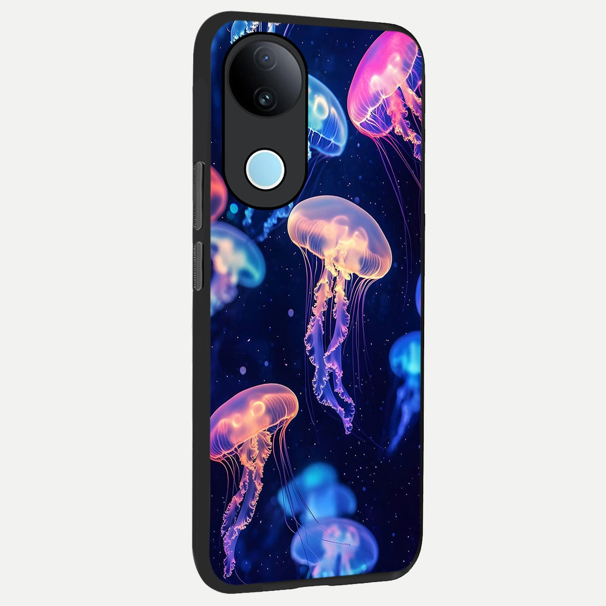 Jellyfish Pattern back cover For iQOO Z10R 5G slim fit glass case with vibrant aesthetic design