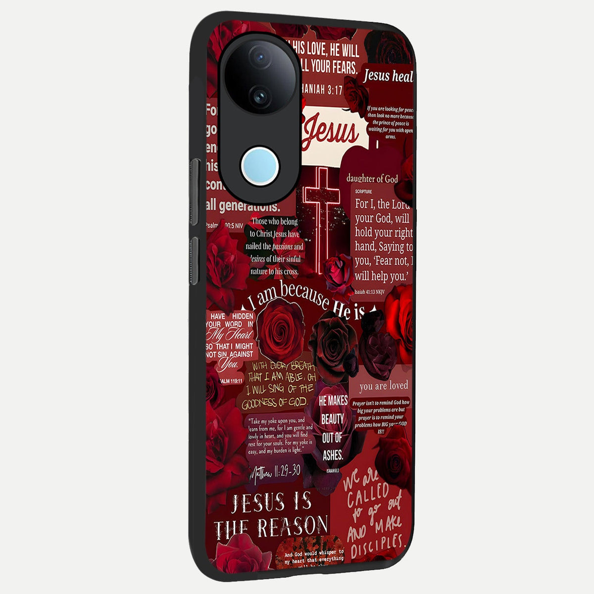 Jesus Love Heals back cover For iQOO Z10R 5G slim fit glass case with vibrant aesthetic design