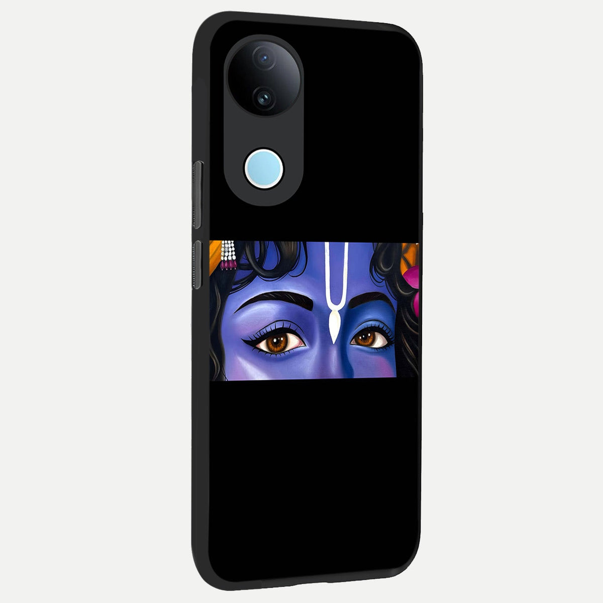 Krishna Eye back cover For iQOO Z10R 5G slim fit glass case with vibrant aesthetic design