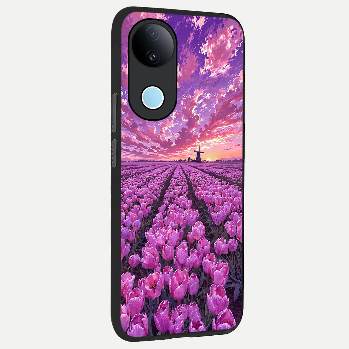 Lavender Dream Skies back cover For iQOO Z10R 5G slim fit glass case with vibrant aesthetic design