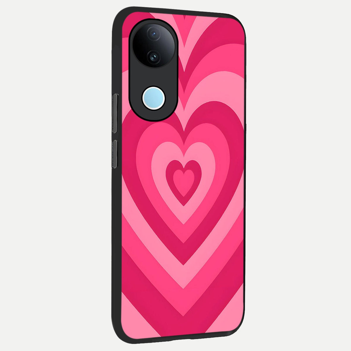 Layered Love Hearts back cover For iQOO Z10R 5G slim fit glass case with vibrant aesthetic design