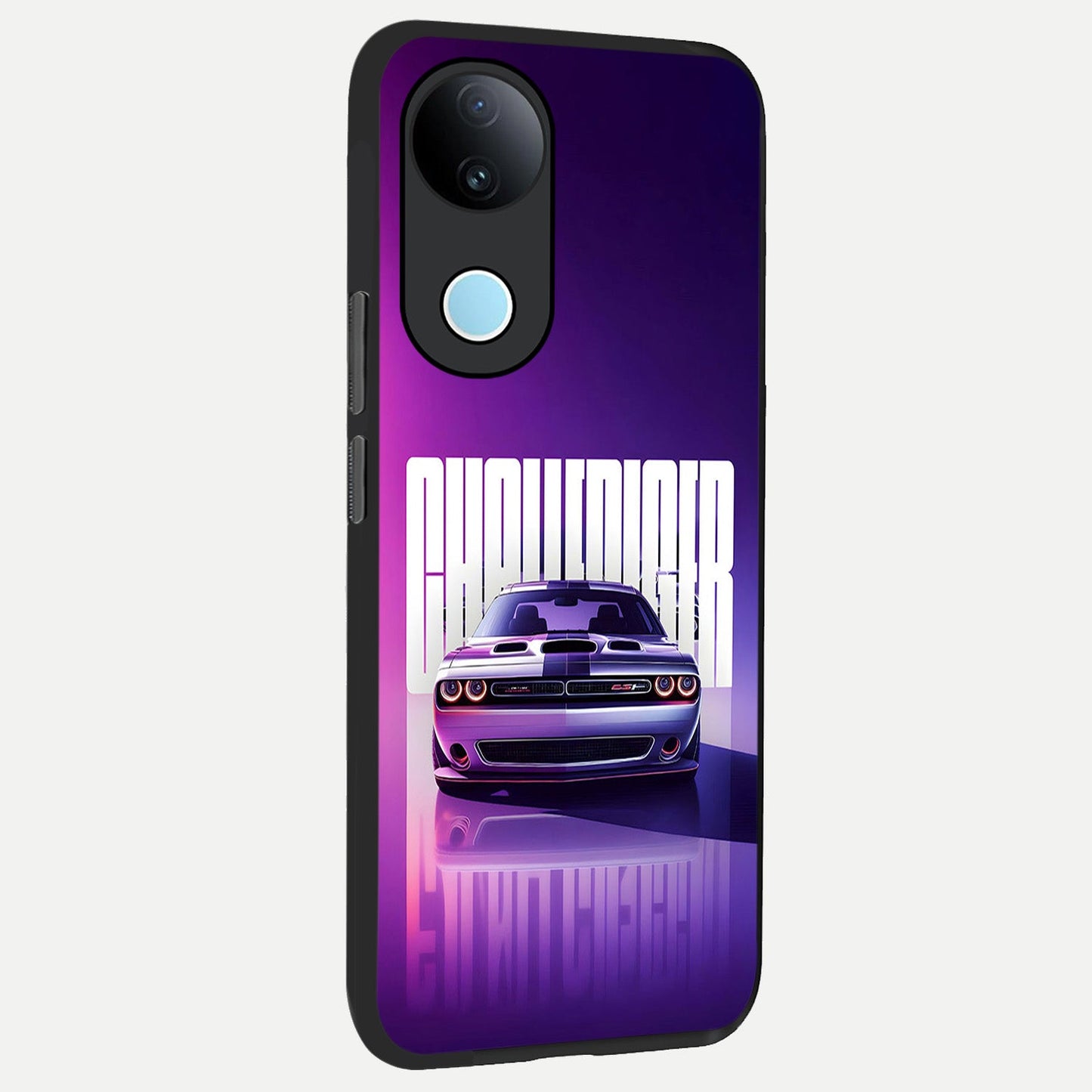 Midnight Muscle Ride back cover for iQOO Z10R slim fit glass case with vibrant aesthetic design
