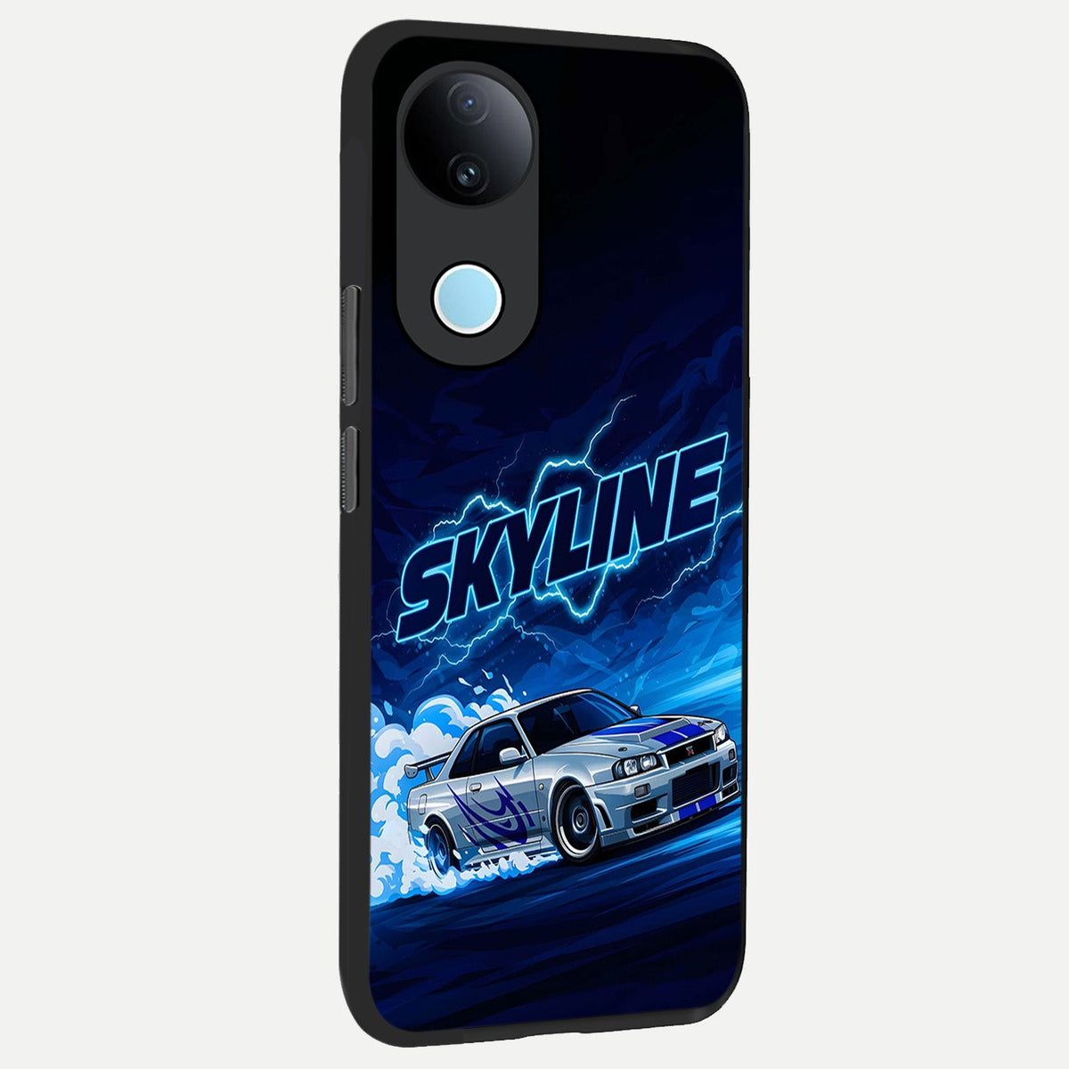 Neon Drift Beast back cover For iQOO Z10R 5G slim fit glass case with vibrant aesthetic design