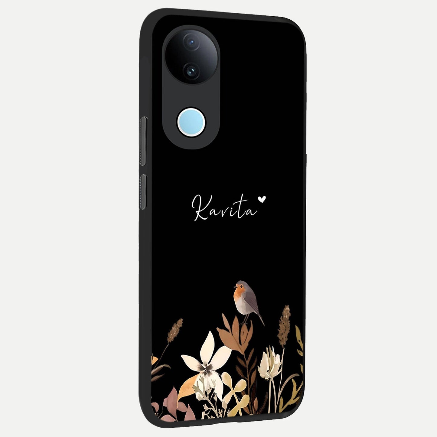 Quiet Garden Tune Custom Name back cover for iQOO Z10R slim fit glass case with vibrant aesthetic design